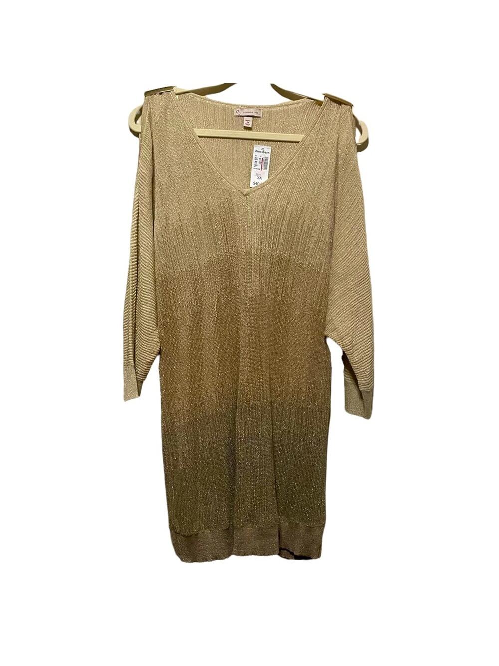 NWT Dress barn Long Ombre Gold Sheer Blouse